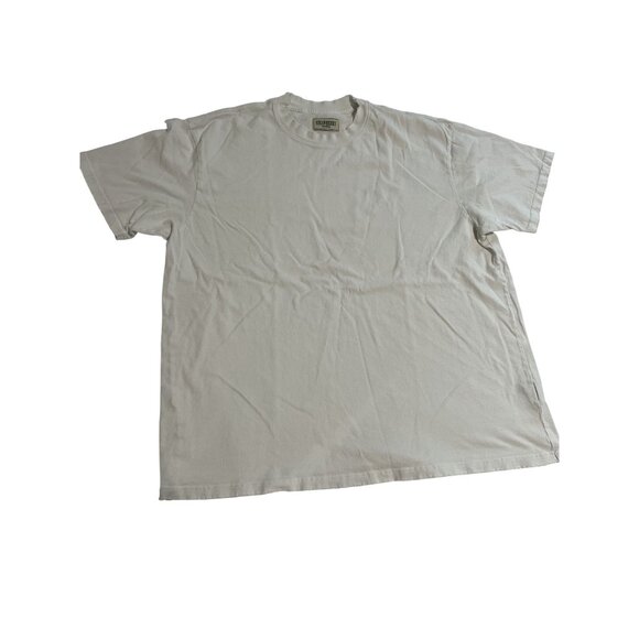 Strawberry Los Angeles Distressed Short Sleeve T-Shirt in White - Picture 1 of 2